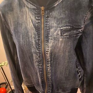 A cute plus size cropped denim jacket